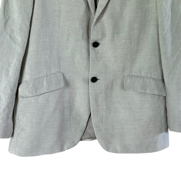 100% Linen Boyfriend Blazer Jacket - Picture 7 of 14